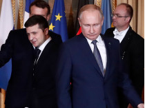 Зеленский и Путин на переговорах в Париже