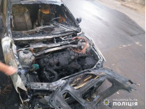 сожженный автомобиль активиста Дениса Янтаря