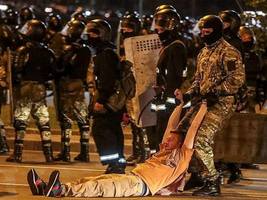 Разгон акции протеста в Минске