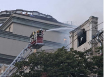 Пожар на Большой Васильковской в Киеве