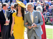 Джордж и Амаль Клуни на свадьбе Меган и Гарри