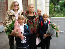 Аделаида Лобановская с семьей