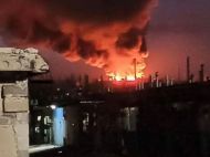 В&nbsp;окупованому Донецьку горить м'ясокомбінат: в&nbsp;мережі з'явилося відео сильної пожежі