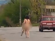 Сильно напекло голову? По&nbsp;улицам Славянска прогулялась полностью голая женщина