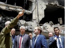 Министры иностранных дел Германии, Чехии и Словакии осматривают разрушения в Израиле