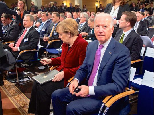 Джо Байден и Ангела Меркель на саммите НАТО в Брюсселе