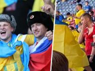 Порвали майку: &laquo;сміливець&raquo; заявився на&nbsp;матч Україна на&nbsp;Євро-2020 в&nbsp;футболці збірної Росії і&nbsp;з&nbsp;прапором&nbsp;РФ