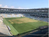 Восторженные фанаты Монатика вытоптали газон поля на центральном одесском стадионе