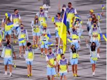 Сборная Украины на церемонии открытия Олимпиады 2020