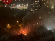 Були чутні вибухи: в&nbsp;Києві на&nbsp;Позняках вночі горів будинок