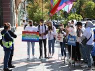 Акція під Нацбанком: протестувальники вимагали від керівницта припинити утиски меншин у&nbsp;НБУ