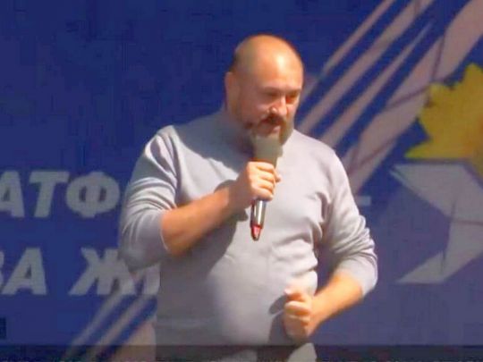 Максим Невінчанний виступив на протестному мітингу в Києві
