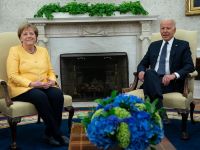 Джо Байден и Ангела Меркель в Вашингтоне