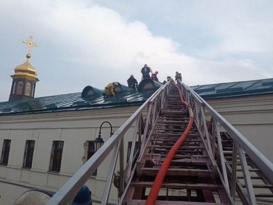 Пожар в Киево-Печерской Лавре