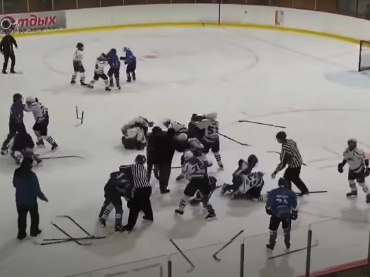 Бійка у дитячому хокеї