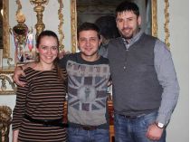 Зеленский с помощницей Левченко и ее мужем Гогилашвили