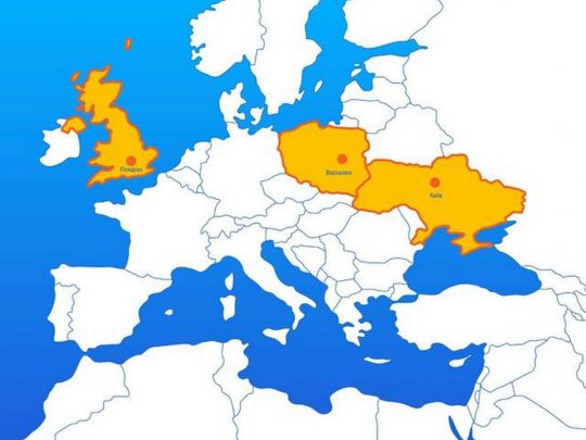 Карта Європи