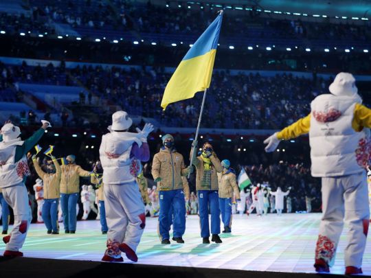 Сборная Украины на церемонии открытия Олимпийских игр