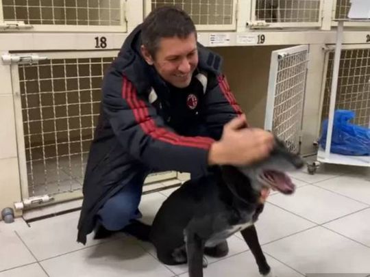 Сергей и собака Тяпа