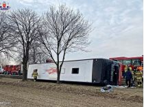 автобус з біженцями перекинувся у Польщі