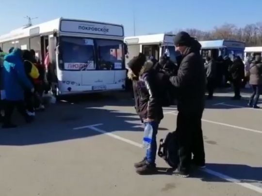 Автобуси з мешканцями Маріуполя