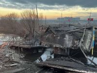 Зруйнований міст на Київщині