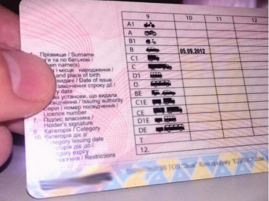 водійське посвідчення