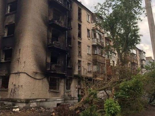 Наслідки обстрілу Сєверодонецька