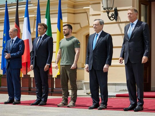 Президент Зеленский с лидерами стран ЕС