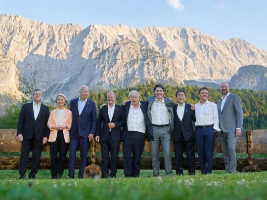 Участники саммита G7 в Баварии