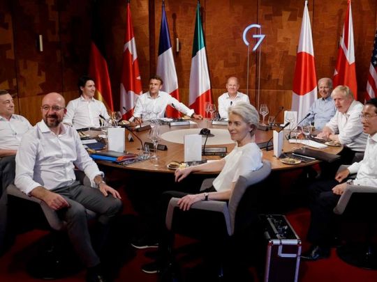 Участники саммита G7 в Баварии