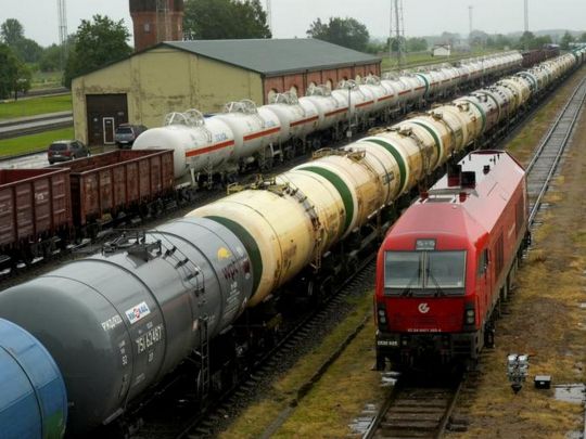 Вагони на кордоні Росії з Литвою