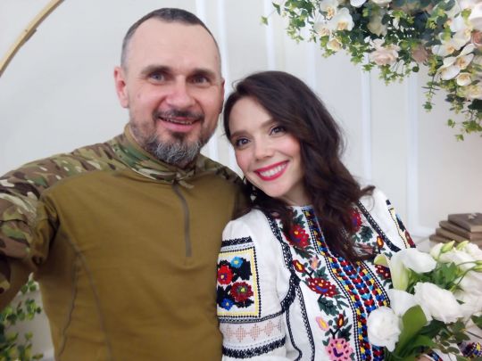 Олег Сенцов с женой