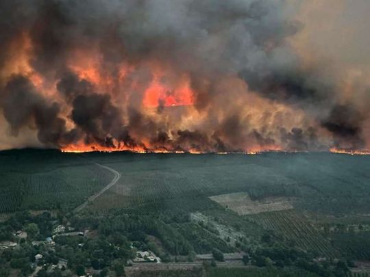Лісова пожежа у Жиронді
