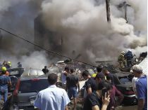 Взрыв и пожар на оптовом рынке "Сурмалу" в Ереване