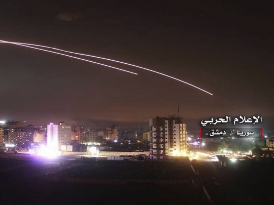Израильский ракетный удар по Сирии