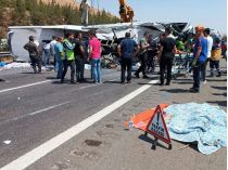 Место автокатастрофы в Турции