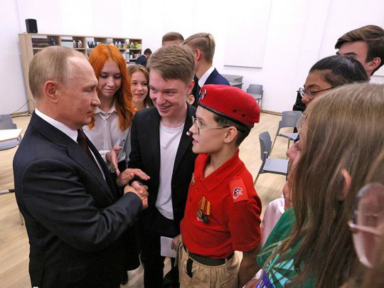 Путин на встрече со школьниками