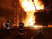 Пожар на ТЭЦ-5 Харькова после ракетного обстрела 