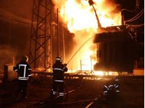 Пожар на ТЭЦ-5 Харькова после ракетного обстрела 