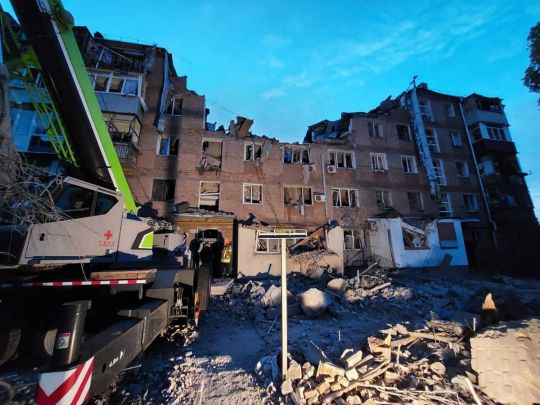 Зруйнований будинок у Миколаєві