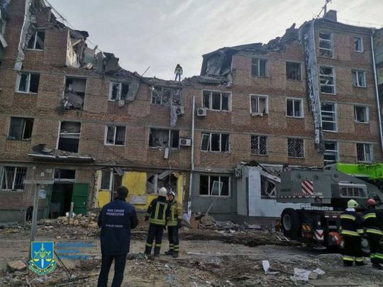 Зруйнований будинок у Миколаїві