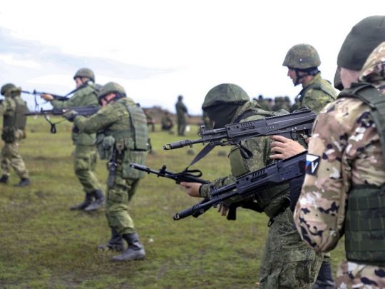 Тренування на російському полігоні