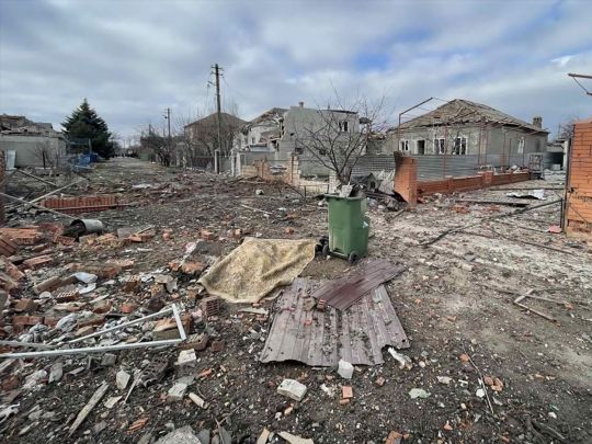 Розбиті будинки на Донеччині