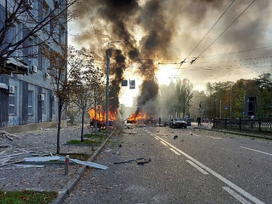 Удар по центру Киева, 10 октября 2022