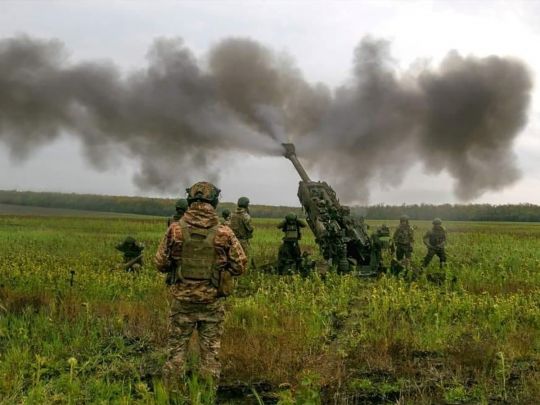 Работает украинская артиллерия