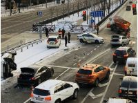Масштабна ДТП у Києві: зіткнулися п&#39;ять авто, рух транспорту паралізовано