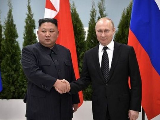 глави Росії та Північної Кореї