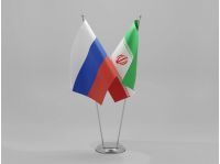 флаги Ирана и России
