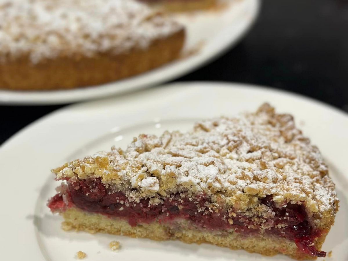 Как приготовить тертый пирог с вишнями, простой рецепт пошаговое описание, фото — Рецепты
